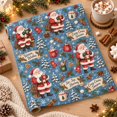 Wrapping Paper Santa Hot Cocoa Dusty Blue Gift Wrap for Christmas ...