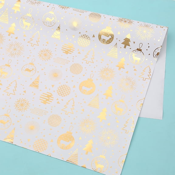 Wrapping Paper Sheet Holiday Gift Wrap Truck Plaid Snowflake Green Tree Design 50X70Cm Recyclable