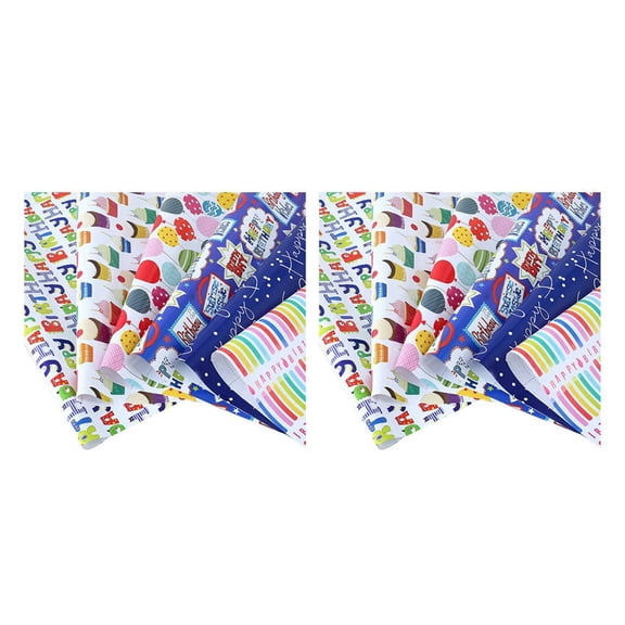 Wrapping Paper Sheets Set of 12 ,for Birthday Wrapping Paper Gift Wrap Papers,Present