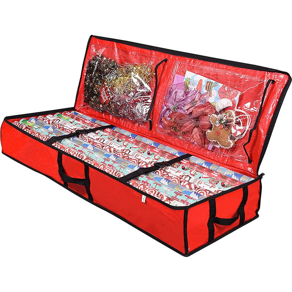 Wrapping Paper Storage Container Christmas Storage Bag With Interior