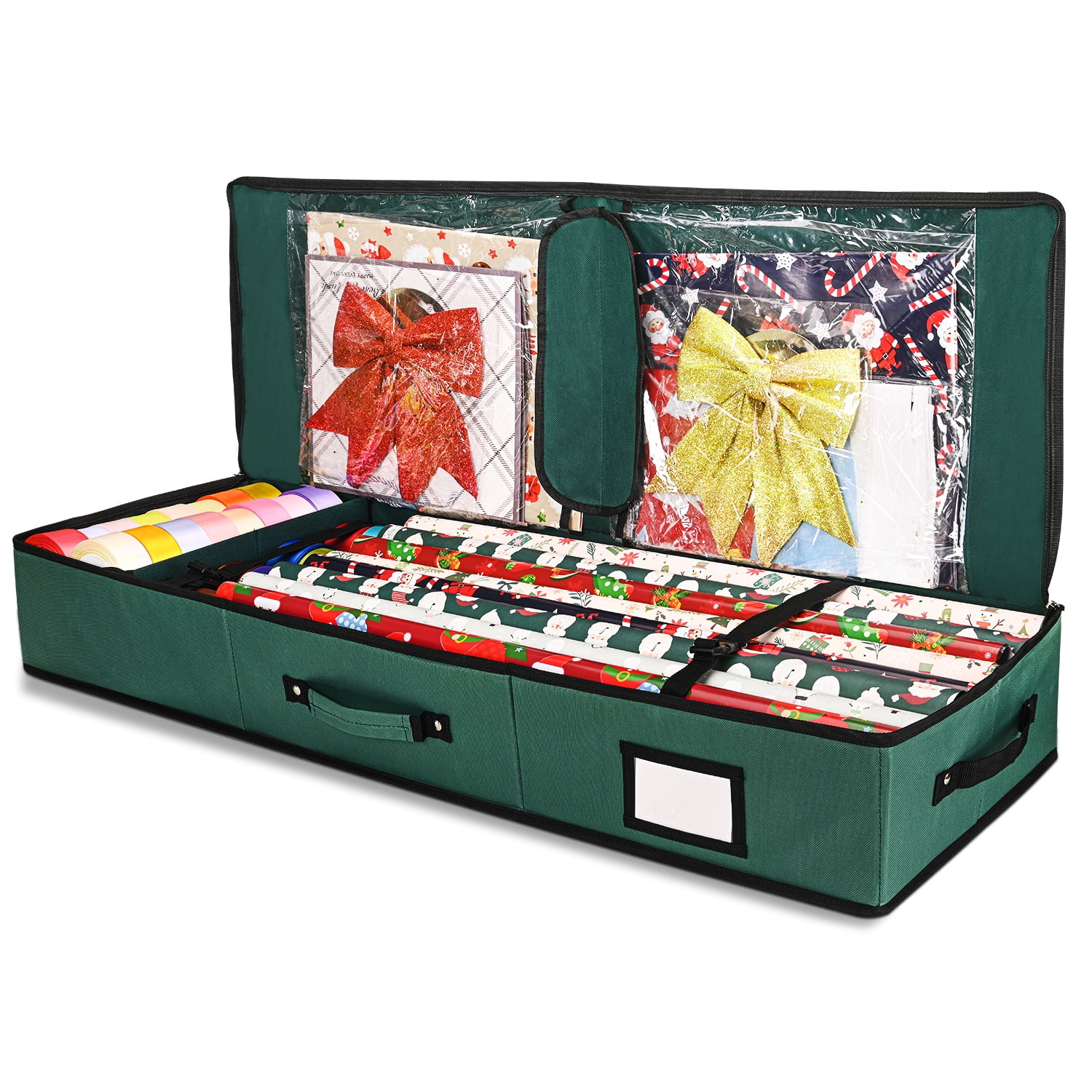 Wrapping Paper Storage Containers Gift Wrap Organizer, Christmas