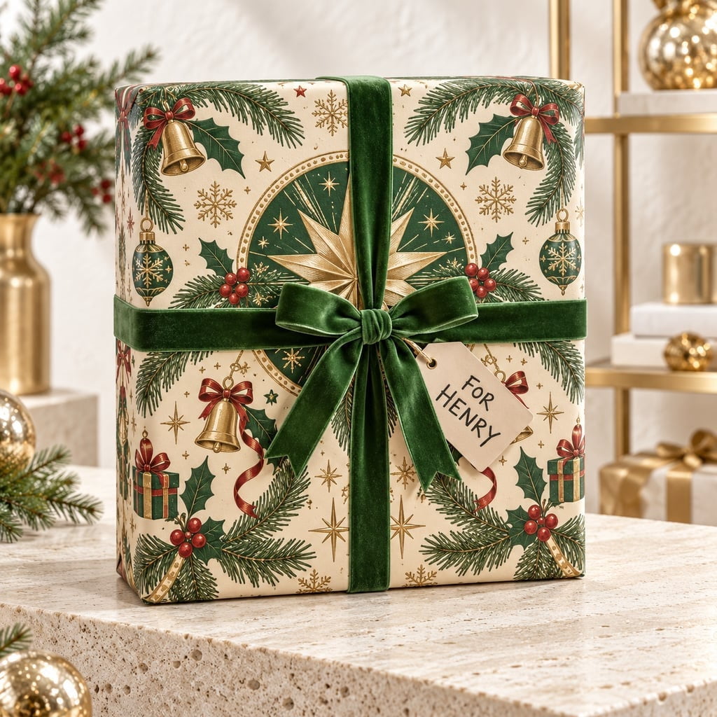 Wrapping Paper Vintage Christmas Toys Nostalgic Paper Gift Wrap Holiday ...