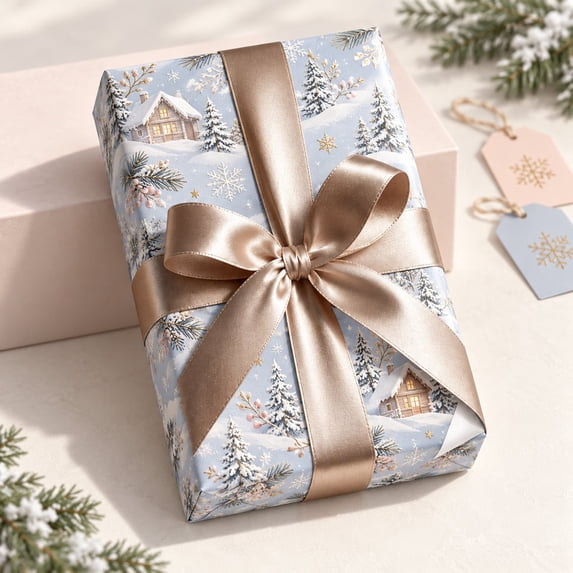 Wrapping Paper Winter Wonderland Woodland Christmas Paper Gift Wrap ...