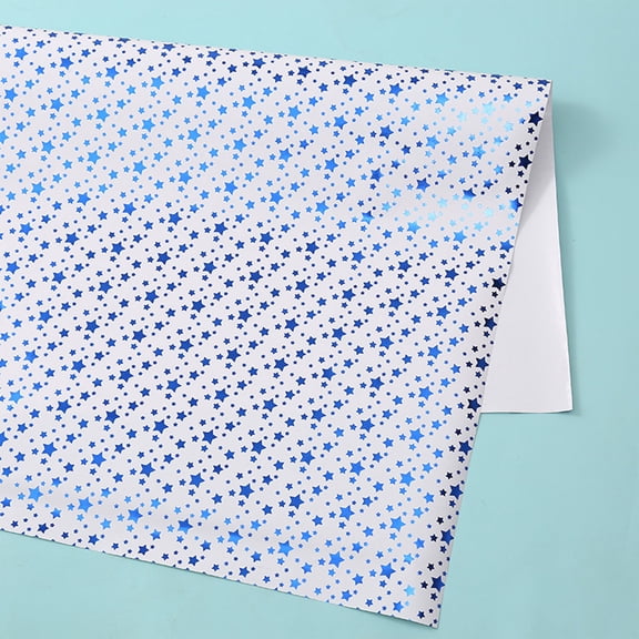 Wrapping Paper for All Occasions 1PC DIY Wrap with Truck Plaid Snowflake Green Tree Design for Holiday, 70x50 cm, Blue