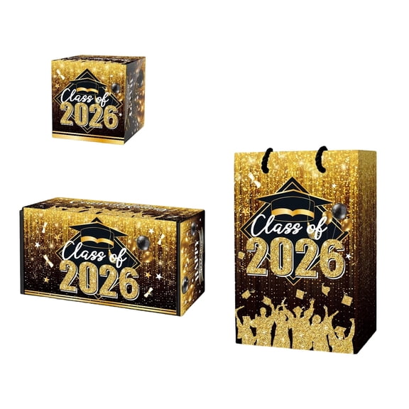 Wrapping Paper for with Confetti Surprise - Class of 2026 Presentation and Party Wrapping Solution