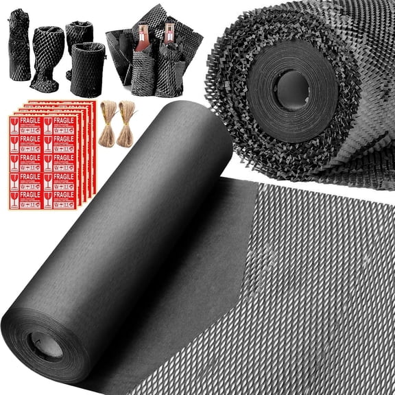 Wrapping paper. Fung Wo wrapping paper. For mobile protection, honeycomb foam protection paper with 36 fragile adhesive labels (15 "x 450")