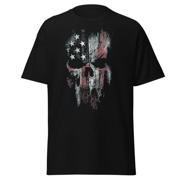 Wraptap Graphic Tees for Men and Women – American Reaper Gothic Skull Graphic Tee Shirts, Trendy Men and Women Graphic T-shirts (Black, S)