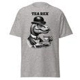 thumbnail image 1 of Wraptap Graphic Tees for Men and Women – Funny Tea Rex Graphic T-Shirt, Cool and Stylish Dinosaur-Themed Tees (Sport Grey, 2XL), 1 of 4