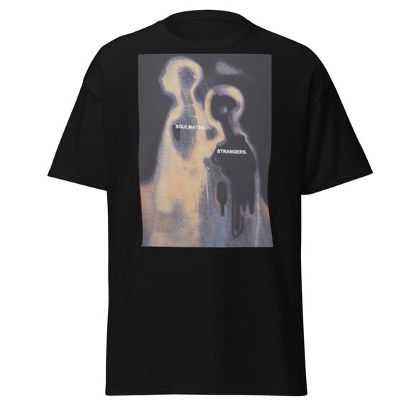 Wraptap Graphic Tees for Men and Women – Soulmates.Strangers Art Graphic Tee Shirts, Trendy Men and Women Graphic T-shirts (Black, 3XL)