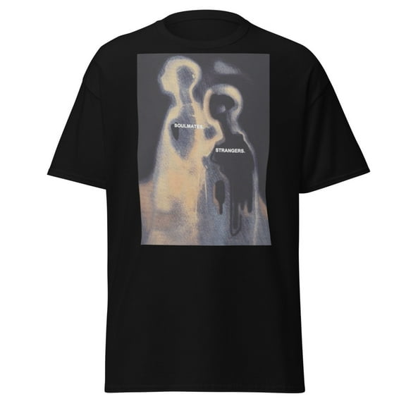 Wraptap Graphic Tees for Men and Women – Soulmates.Strangers Art Graphic Tee Shirts, Trendy Men and Women Graphic T-shirts (Black, S)