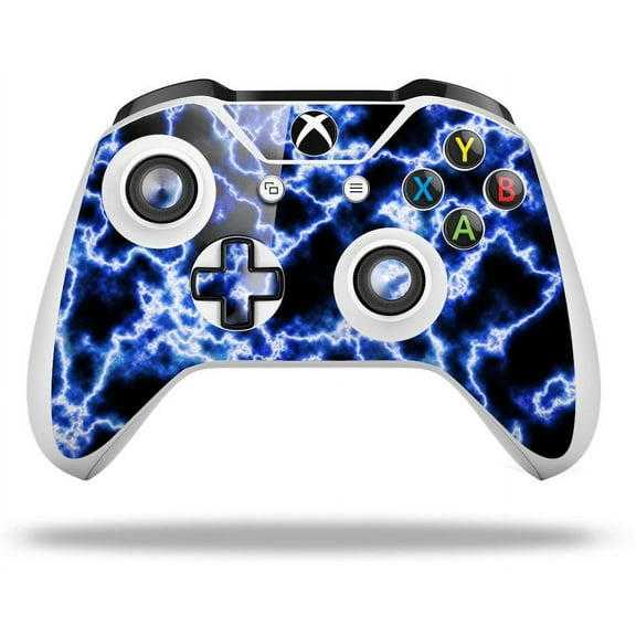 WraptorSkinz Decal Skin Wrap Set works with 2016 and newer XBOX One S / X Controller Electrify Blue (CONTROLLER NOT INCLUDED)