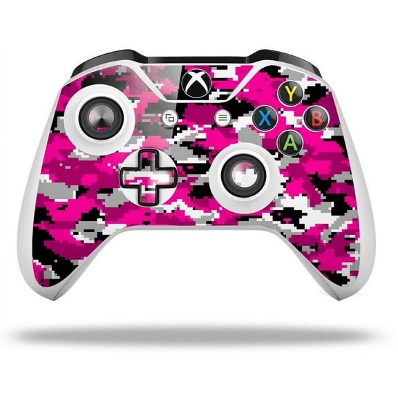 WraptorSkinz Decal Skin Wrap Set works with 2016 and newer XBOX One S / X Controller WraptorCamo Digital Camo Hot Pink (CONTROLLER NOT INCLUDED)