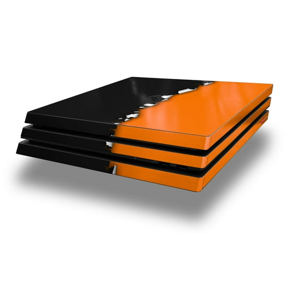 WraptorSkinz PS4 Pro Skin Wrap Ripped Colors Black Orange - Decal Style Skin fits Sony PlayStation 4 Pro Console