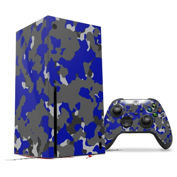 WraptorSkinz Skin Wrap compatible with the 2020 XBOX Series X Console and Controller WraptorCamo Old School Camouflage Camo Blue Royal (XBOX NOT INCLUDED)