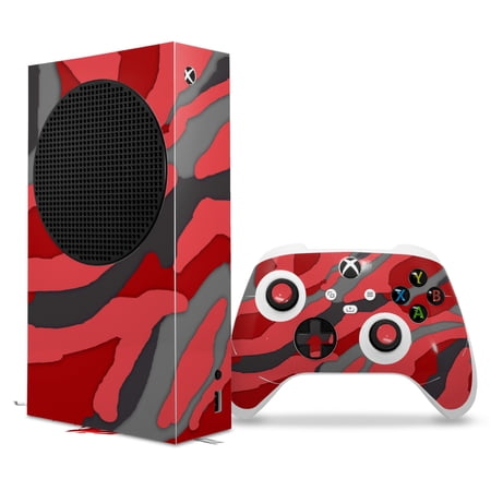 WraptorSkinz Skin Wrap compatible with the 2020 XBOX Series S Console and Controller Camouflage Red (XBOX NOT INCLUDED)