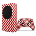 thumbnail image 1 of WraptorSkinz Skin Wrap compatible with the 2020 XBOX Series S Console and Controller Checkered Canvas Red and White (XBOX NOT INCLUDED), 1 of 3