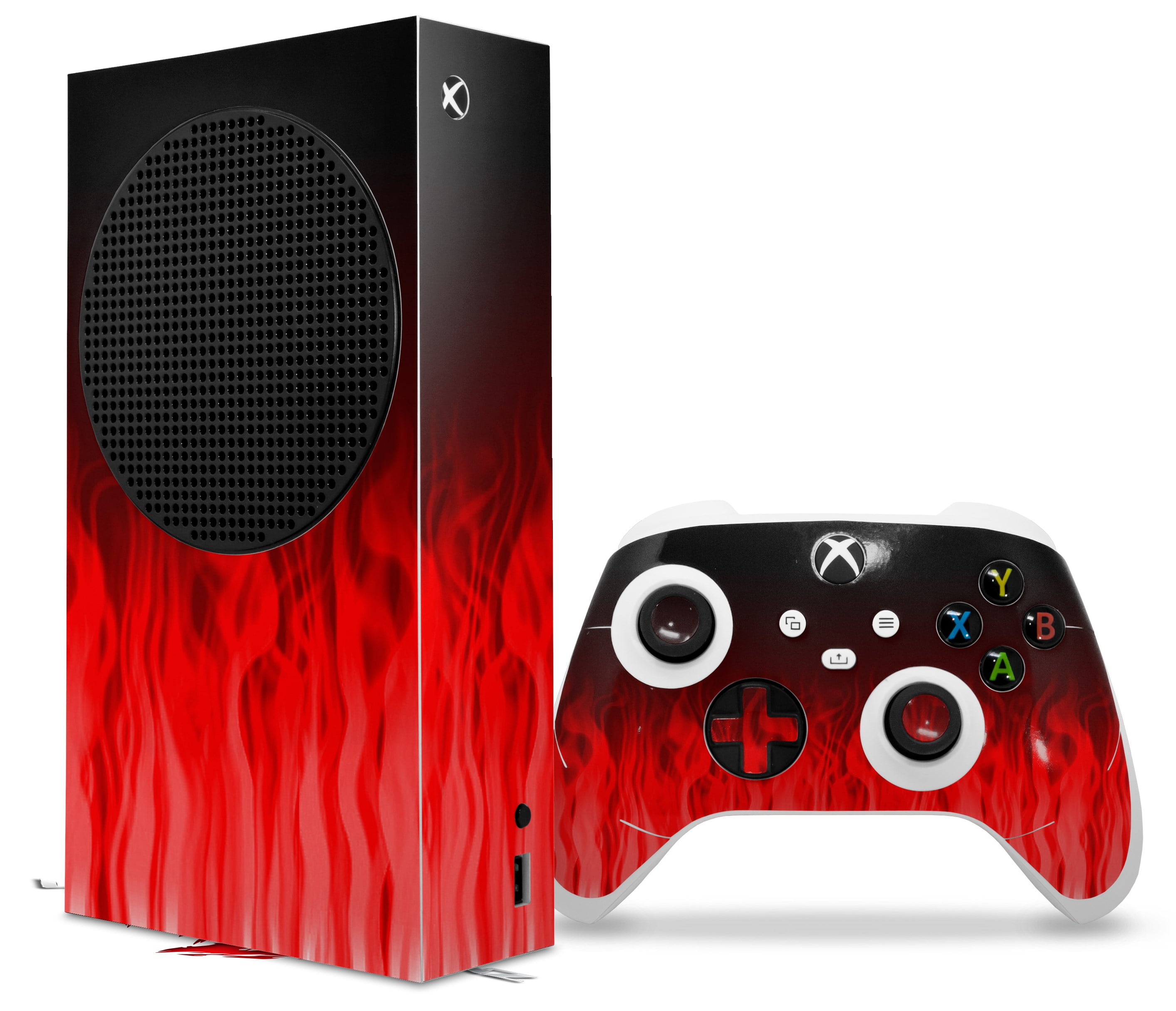 WraptorSkinz Skin Wrap compatible with the 2020 XBOX Series S Console and Controller Fire Red (XBOX NOT INCLUDED)