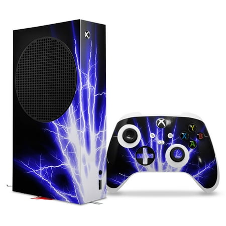 WraptorSkinz Skin Wrap compatible with the 2020 XBOX Series S Console and Controller Lightning Blue (XBOX NOT INCLUDED)