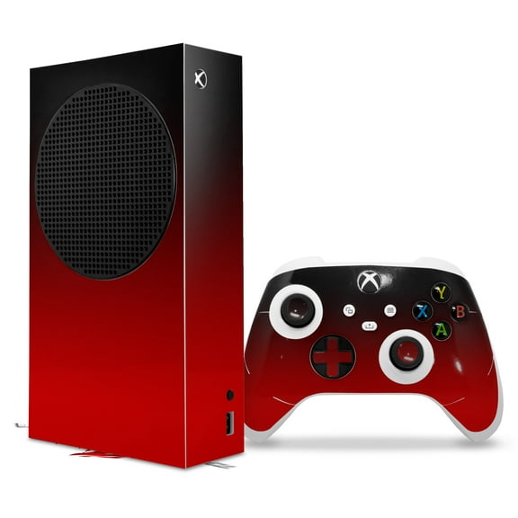 WraptorSkinz Skin Wrap compatible with the 2020 XBOX Series S Console and Controller Smooth Fades Red Black (XBOX NOT INCLUDED)