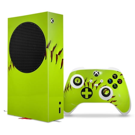 WraptorSkinz Skin Wrap compatible with the 2020 XBOX Series S Console and Controller Softball (XBOX NOT INCLUDED)