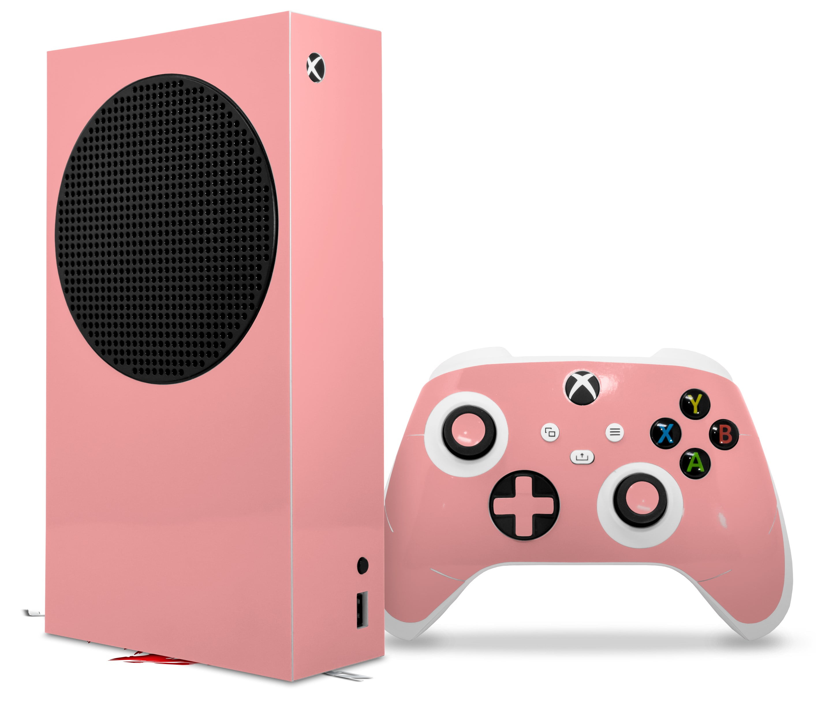 WraptorSkinz Skin Wrap compatible with the 2020 XBOX Series S Console and  Controller Solids Collection Pink (XBOX NOT INCLUDED)