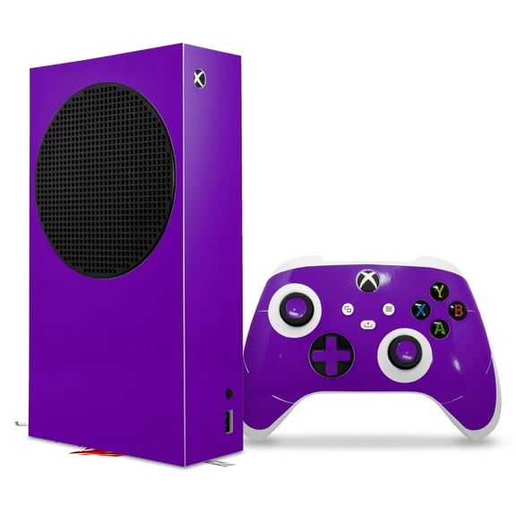 WraptorSkinz Skin Wrap compatible with the 2020 XBOX Series S Console and Controller Solids Collection Purple (XBOX NOT INCLUDED)