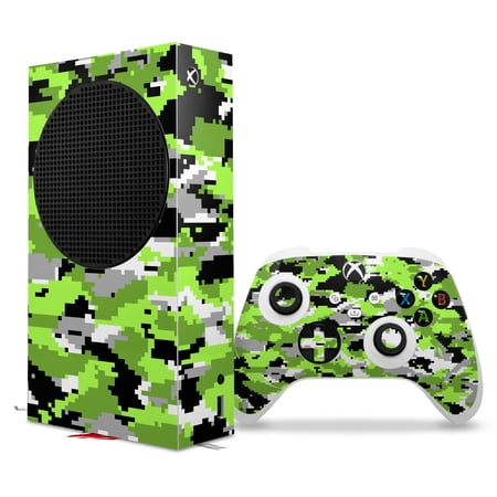 WraptorSkinz Skin Wrap compatible with the 2020 XBOX Series S Console and Controller WraptorCamo Digital Camo Neon Green (XBOX NOT INCLUDED)