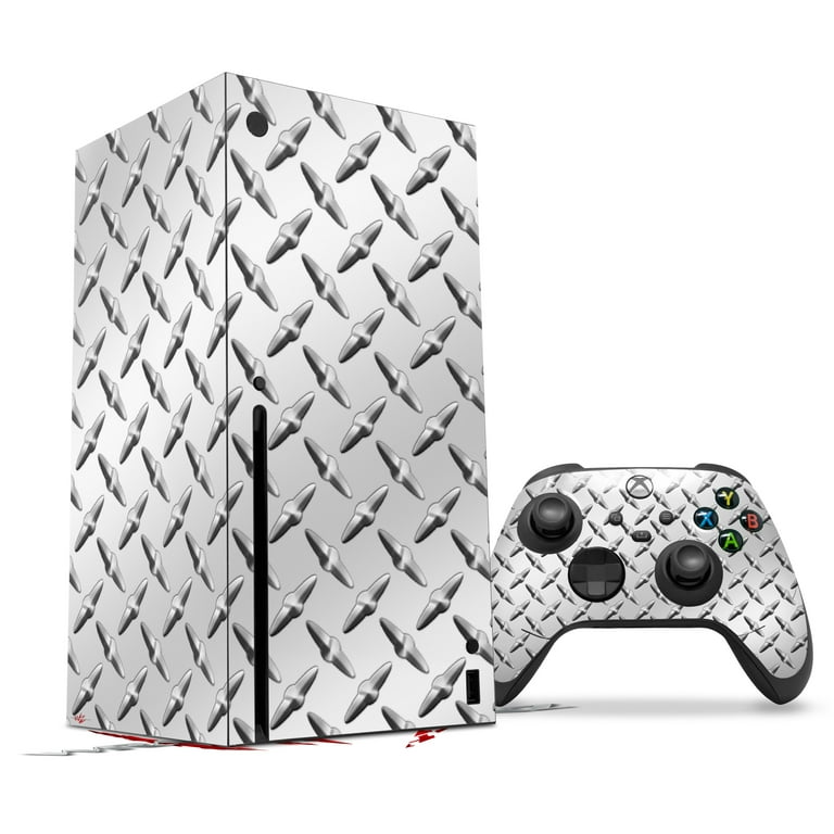 WraptorSkinz Skin Wrap compatible with the 2020 XBOX Series X Console and  Controller Diamond Plate Metal (XBOX NOT INCLUDED)
