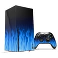 thumbnail image 1 of WraptorSkinz Skin Wrap compatible with the 2020 XBOX Series X Console and Controller Fire Blue (XBOX NOT INCLUDED), 1 of 3