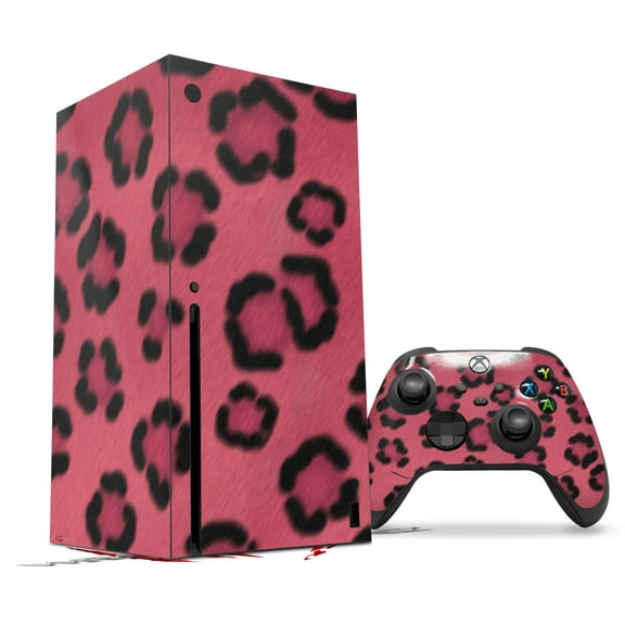 WraptorSkinz Skin Wrap compatible with the 2020 XBOX Series X Console and Controller Leopard Skin Pink (XBOX NOT INCLUDED)