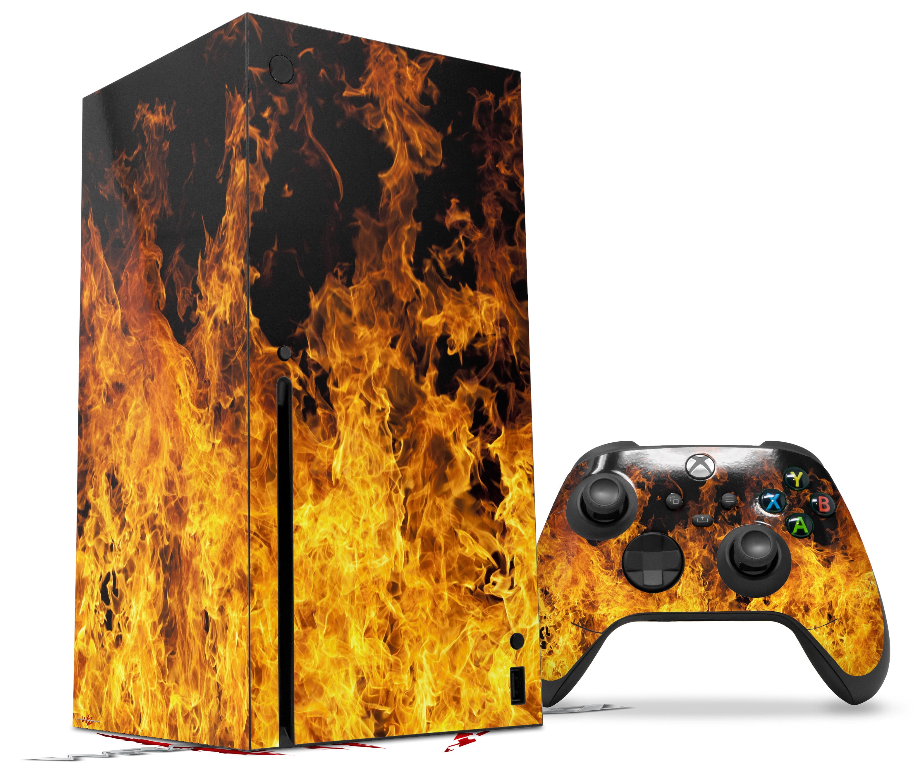 WraptorSkinz Skin Wrap compatible with the 2020 XBOX Series X Console and  Controller Open Fire (XBOX NOT INCLUDED)