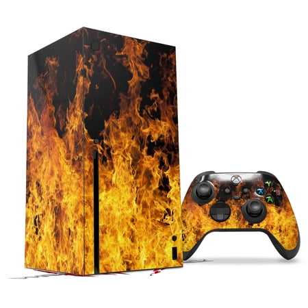WraptorSkinz Skin Wrap compatible with the 2020 XBOX Series X Console and Controller Open Fire (XBOX NOT INCLUDED)