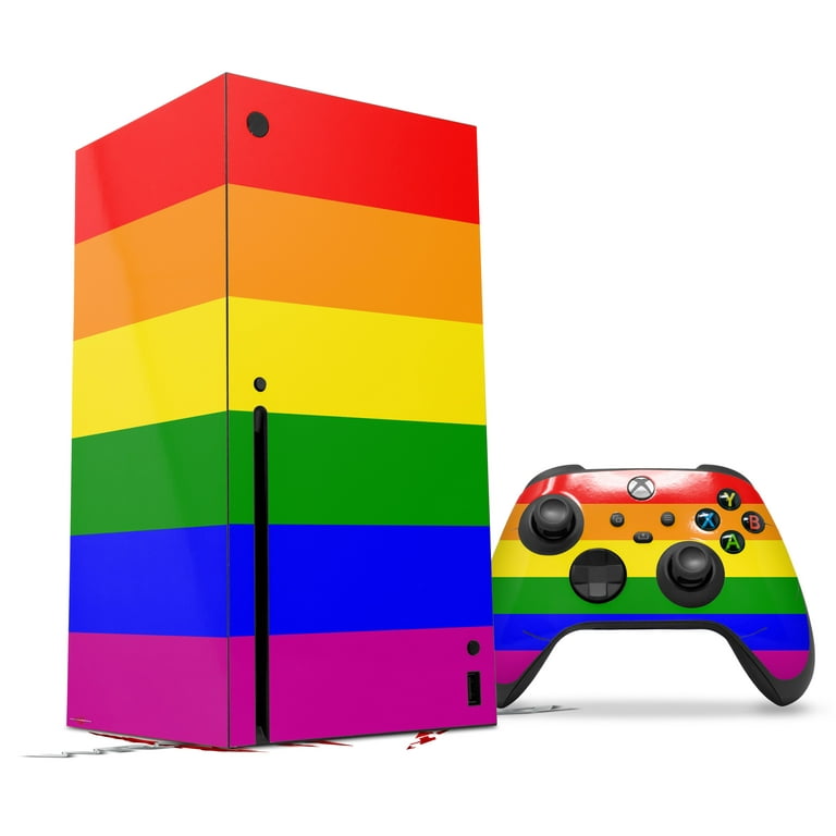 WraptorSkinz Skin Wrap compatible with the 2020 XBOX Series X Console and  Controller Rainbow Stripes (XBOX NOT INCLUDED)