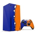 thumbnail image 1 of WraptorSkinz Skin Wrap compatible with the 2020 XBOX Series X Console and Controller Ripped Colors Blue Orange (XBOX NOT INCLUDED), 1 of 3