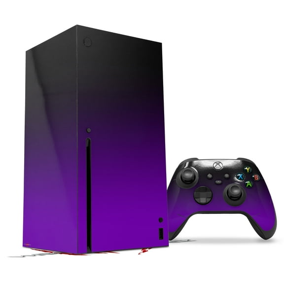 WraptorSkinz Skin Wrap compatible with the 2020 XBOX Series X Console and Controller Smooth Fades Purple Black (XBOX NOT INCLUDED)