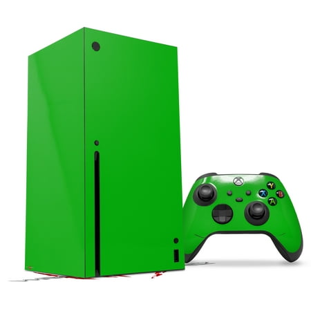WraptorSkinz Skin Wrap compatible with the 2020 XBOX Series X Console and Controller Solids Collection Green (XBOX NOT INCLUDED)