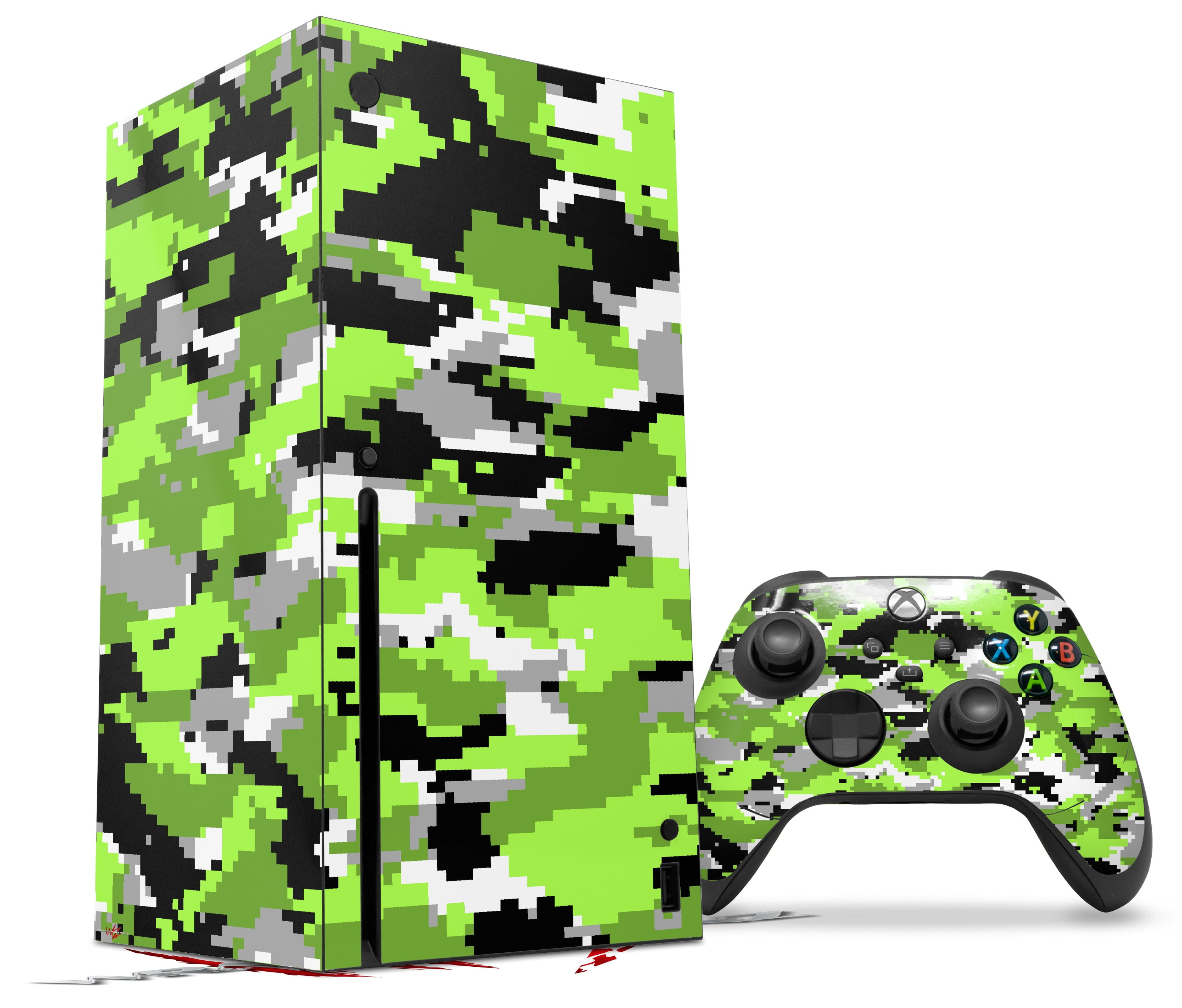 WraptorSkinz Skin Wrap compatible with the 2020 XBOX Series X Console and  Controller WraptorCamo Digital Camo Neon Green (XBOX NOT INCLUDED)
