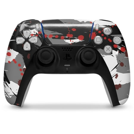 WraptorSkinz Skin Wrap compatible with the Sony PS5 DualSense Controller Abstract 02 Red (CONTROLLER NOT INCLUDED)