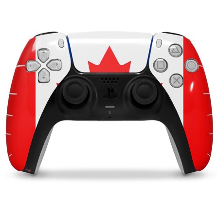 WraptorSkinz Skin Wrap compatible with the Sony PS5 DualSense Controller Canadian Canada Flag (CONTROLLER NOT INCLUDED)
