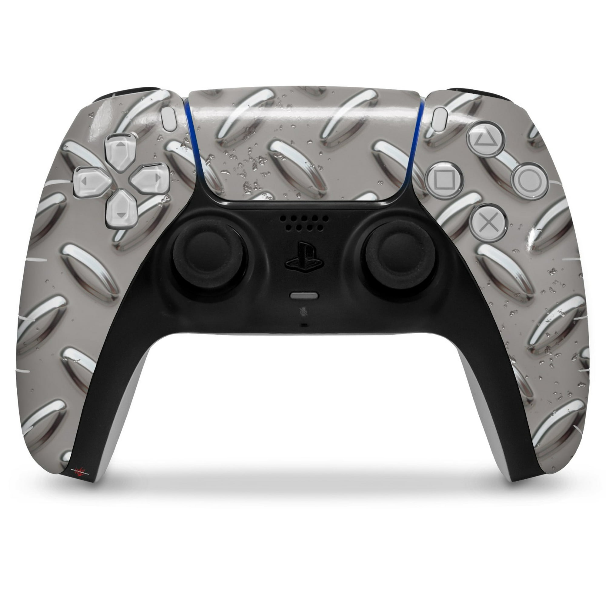 WraptorSkinz Skin Wrap compatible with the Sony PS5 DualSense Controller  Diamond Plate Metal 02 (CONTROLLER NOT INCLUDED)