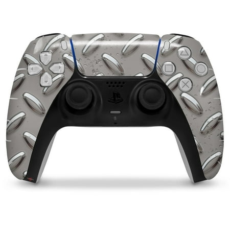 WraptorSkinz Skin Wrap compatible with the Sony PS5 DualSense Controller Diamond Plate Metal 02 (CONTROLLER NOT INCLUDED)