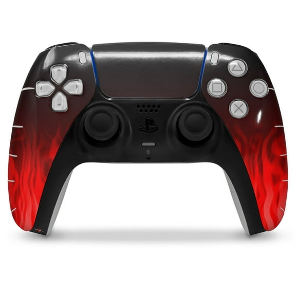 WraptorSkinz Skin Wrap compatible with the Sony PS5 DualSense Controller Fire Red (CONTROLLER NOT INCLUDED)