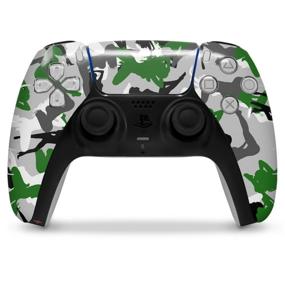 WraptorSkinz Skin Wrap compatible with the Sony PS5 DualSense Controller Sexy Girl Silhouette Camo Green (CONTROLLER NOT INCLUDED)