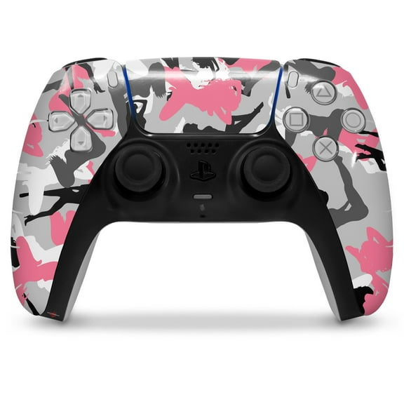 WraptorSkinz Skin Wrap compatible with the Sony PS5 DualSense Controller Sexy Girl Silhouette Camo Pink (CONTROLLER NOT INCLUDED)