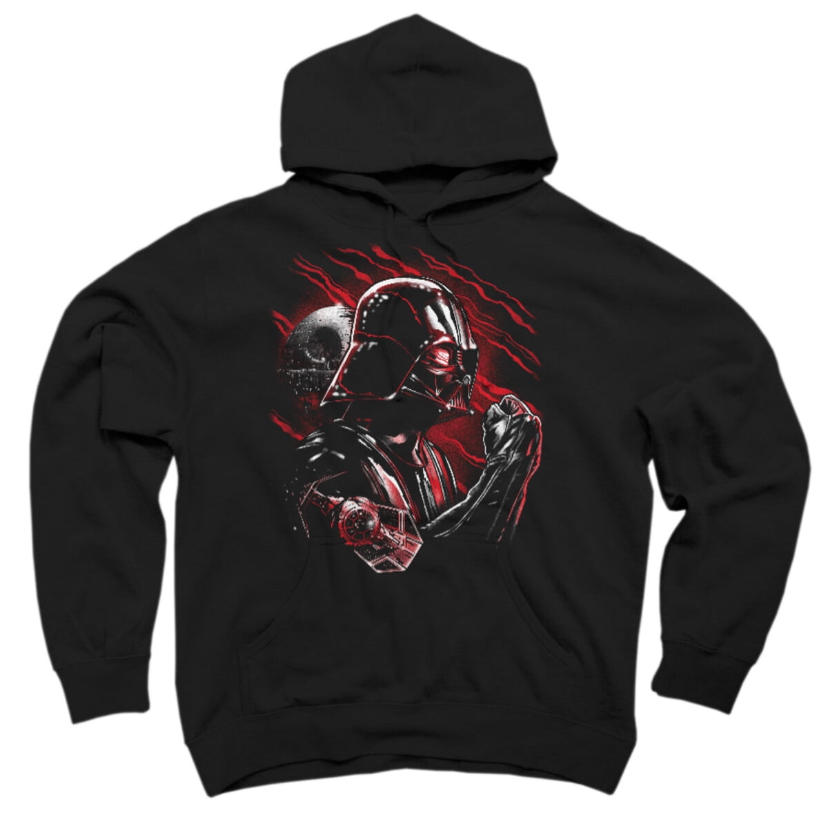 Wrath of Darth Vader Black Graphic Pullover Hoodie Design By Humans XL