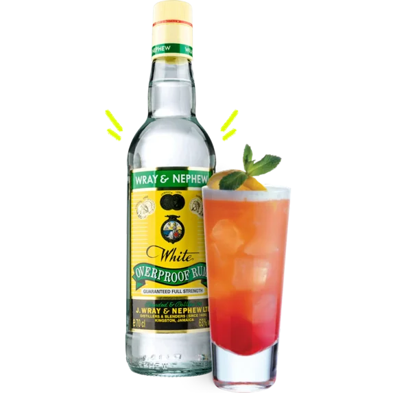 Wray & Nephew Overproof White Rum, 750 ml 63% ABV