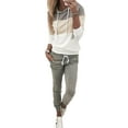 thumbnail image 1 of Wrchote Casual Jogging Suits for Women 2pcs Piece Sweatsuit Pullover Hoodie Long Pants Tracksuit Set Jumpsuits, 1 of 6