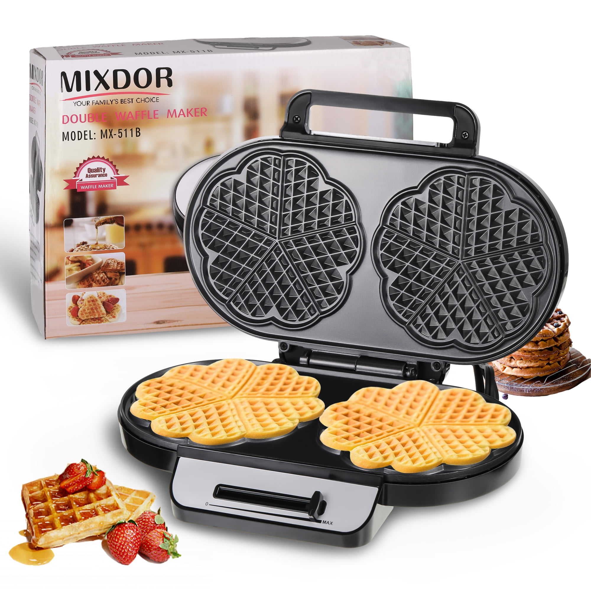 NicoPower Stick Waffle Maker | Stainless Steel Babycakes Maker | Nonstick | 1500W | 6 Pcs 110V