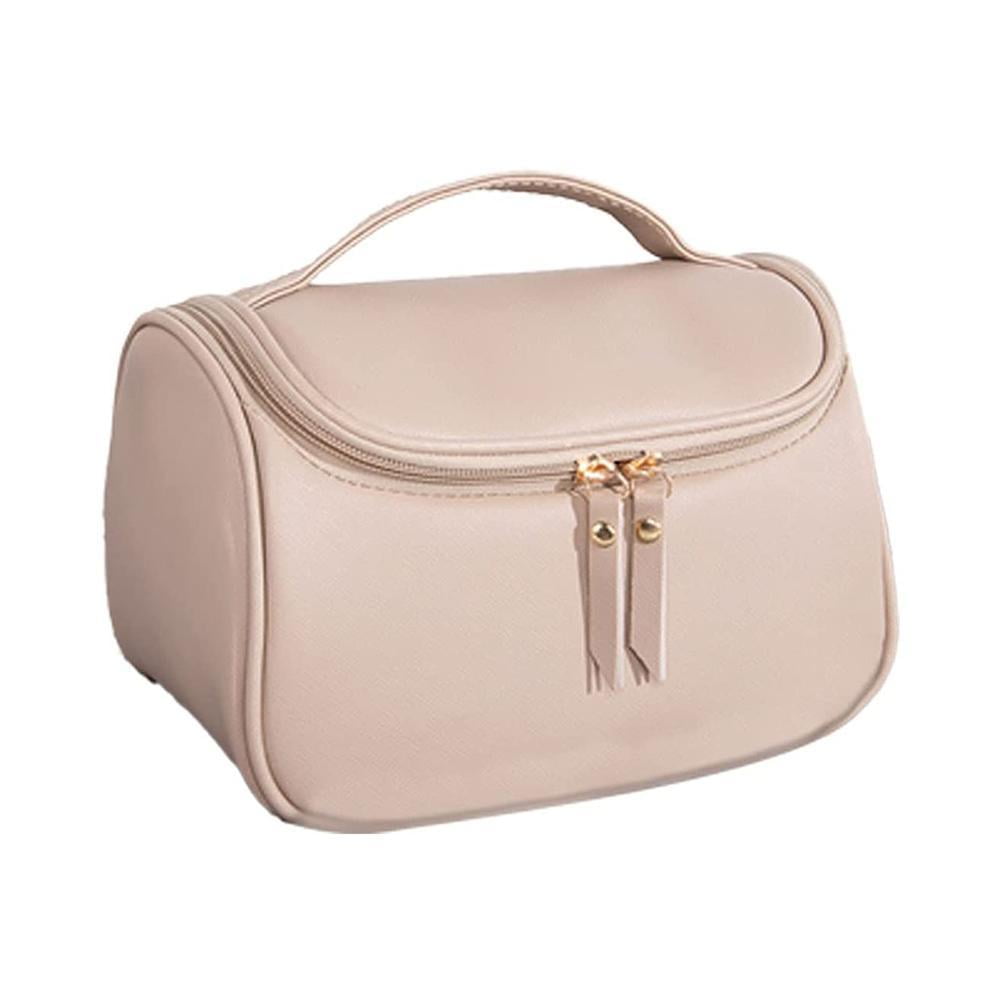 Wrea Large Capacity Artificial Leather Makeup Bag Portable Travel Cosmetic Bag Multifunction Storage Pouch Zipper Organizer Toiletry Bag Walmart