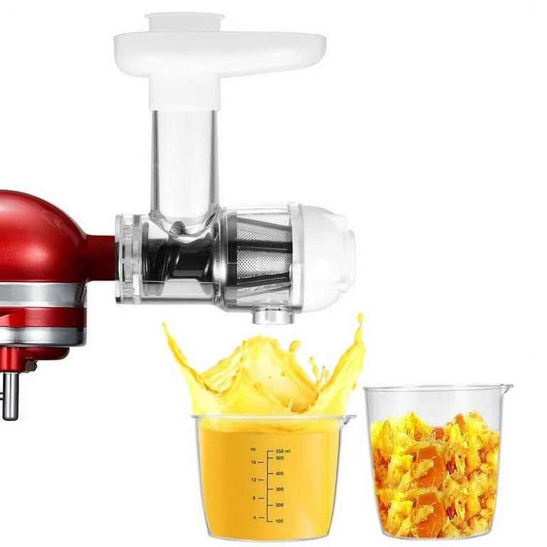  Masticating Juicer Attachment for KitchenAid Stand Mixers, Slow  Juicer, White (Machine/Mixer Not Included) : Home & Kitchen